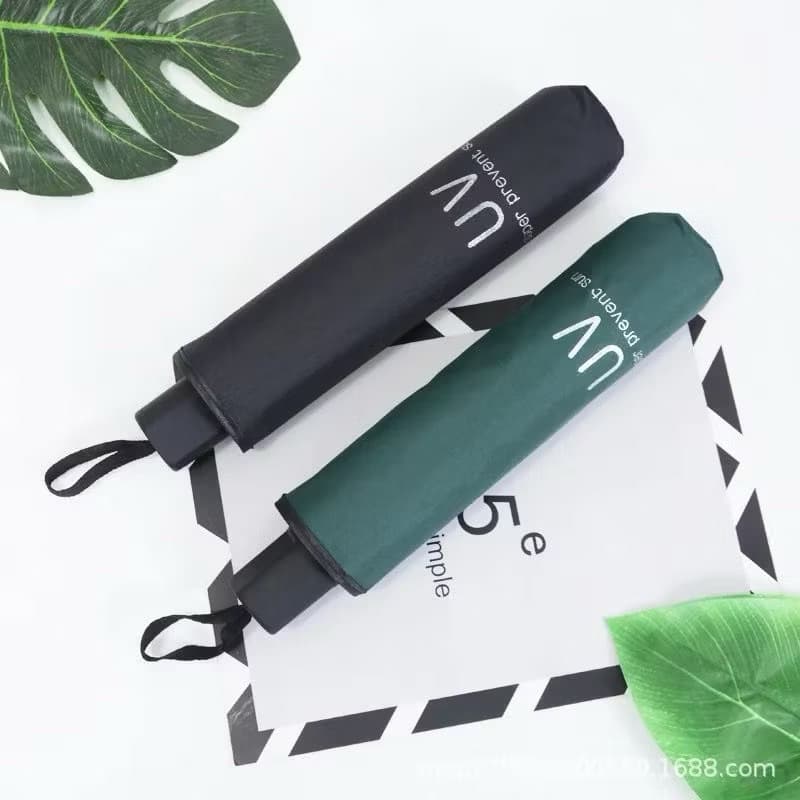Payung Lipat Anti UV Panas Sinar Matahari Anti Air Payung Lipat UV Protection Motif Polos