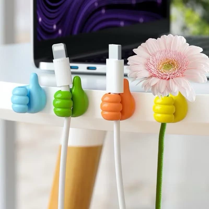 Klip Holder Kabel Model Jempol Gantungan Kait Kabel Bentuk Jempol Serbaguna