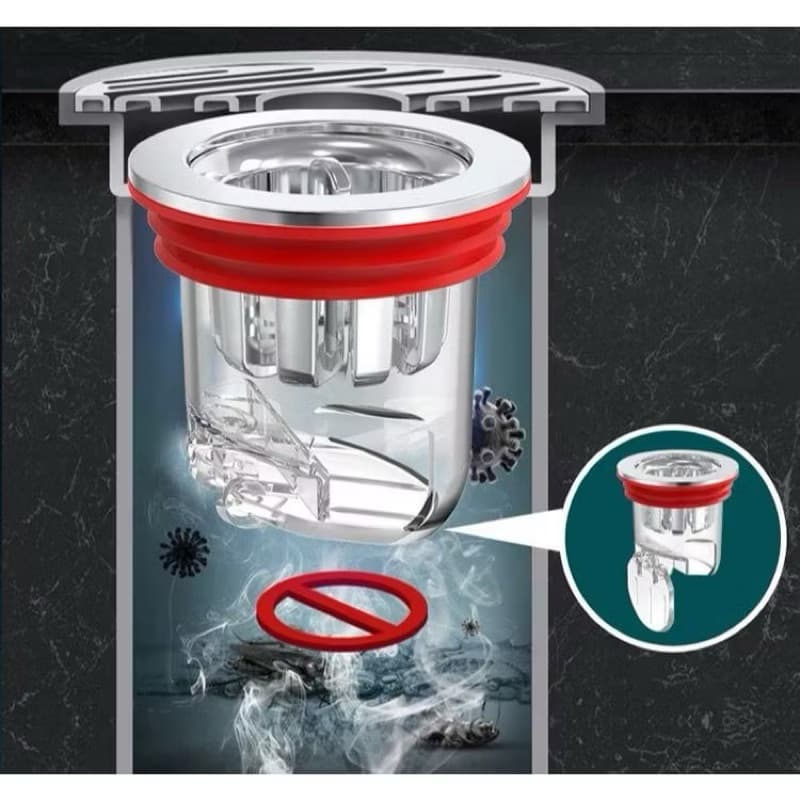 Saringan Saluran Air Anti Bau Penutup Saluran Filter Floor Drain Anti Serangga