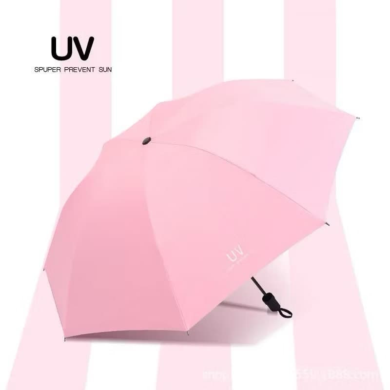 Payung Lipat Anti UV Panas Sinar Matahari Anti Air Payung Lipat UV Protection Motif Polos