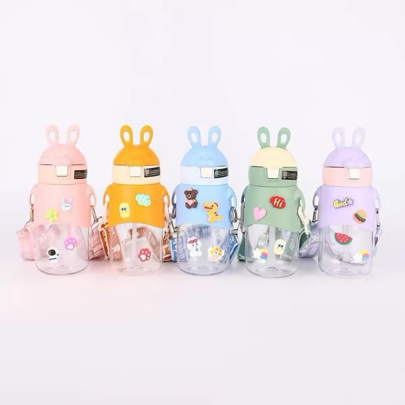 Botol Minum Anak Rabbit BZ-266 Botol Minum 600ML Karakter Lucu Free Stiker BPA Free