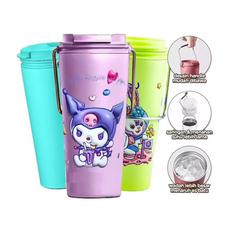 Termos Tumbler Karakter BZ-2358 Tumbler Minum Tahan Panas Mug Coffee 450ML BPA Free