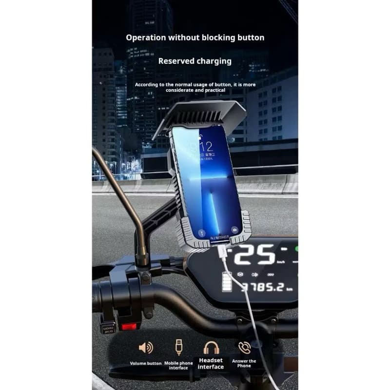 Holder Motor Spion HM-35 Phone Stand Holder Sepeda Motor Universal