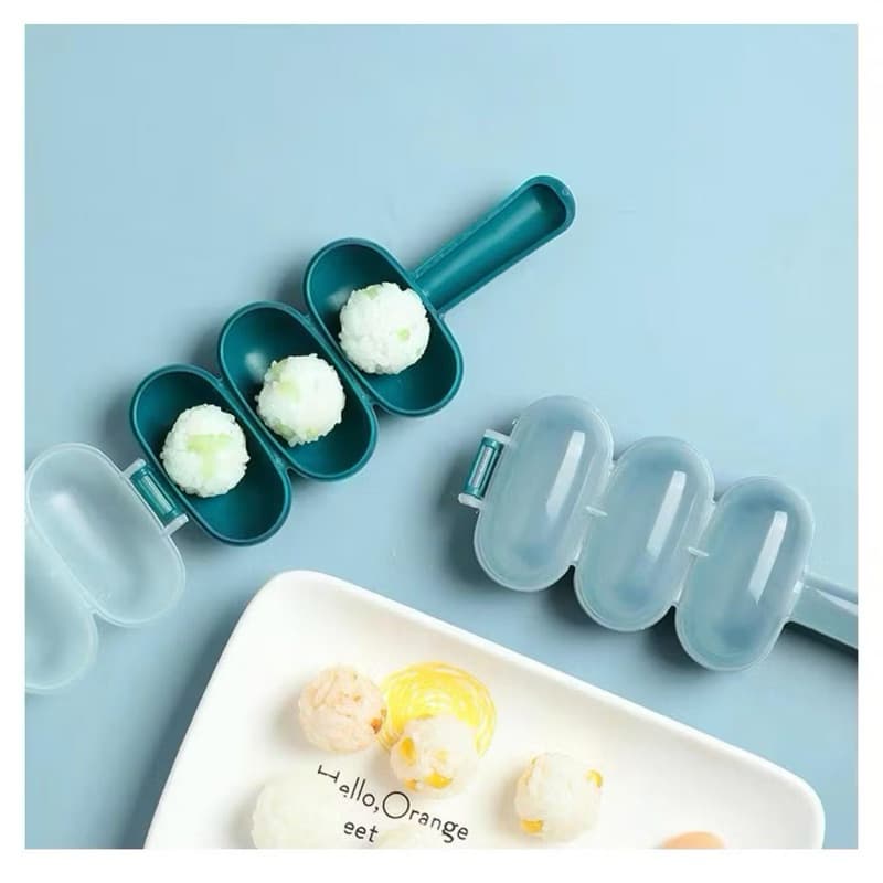 Cetakan Nasi Bento Bulat Bola + Centong Nasi Cetakan Bento Rice Ball Shaker Mold