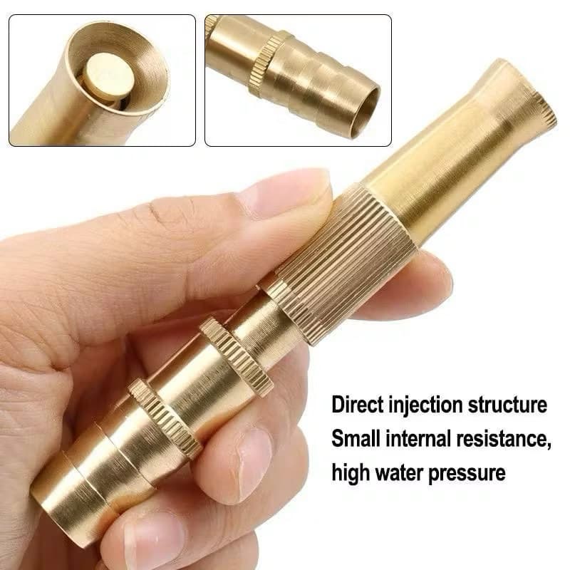 Kepala Semprotan Air Lurus Kuningan Konektor Selang Semprotan Hose Nozzle Kuningan