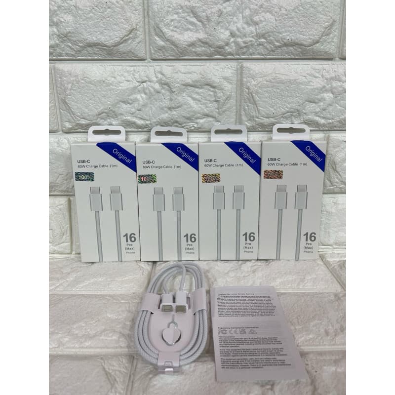 Kabel Original PD 60W Fast Charger 6A C to Type C Cable For Apple iPhone 15 16 Pro MAX Charging