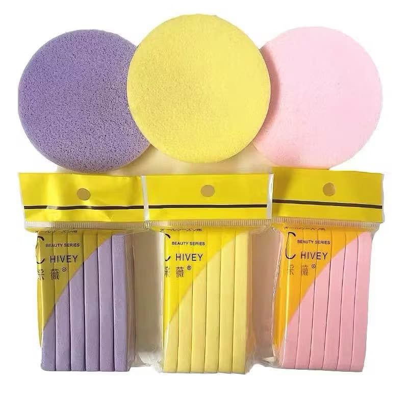 Spons Pembersih Muka Isi 12pcs Sponge Stik Kentang Cuci Muka Facial Face Wash Serbaguna