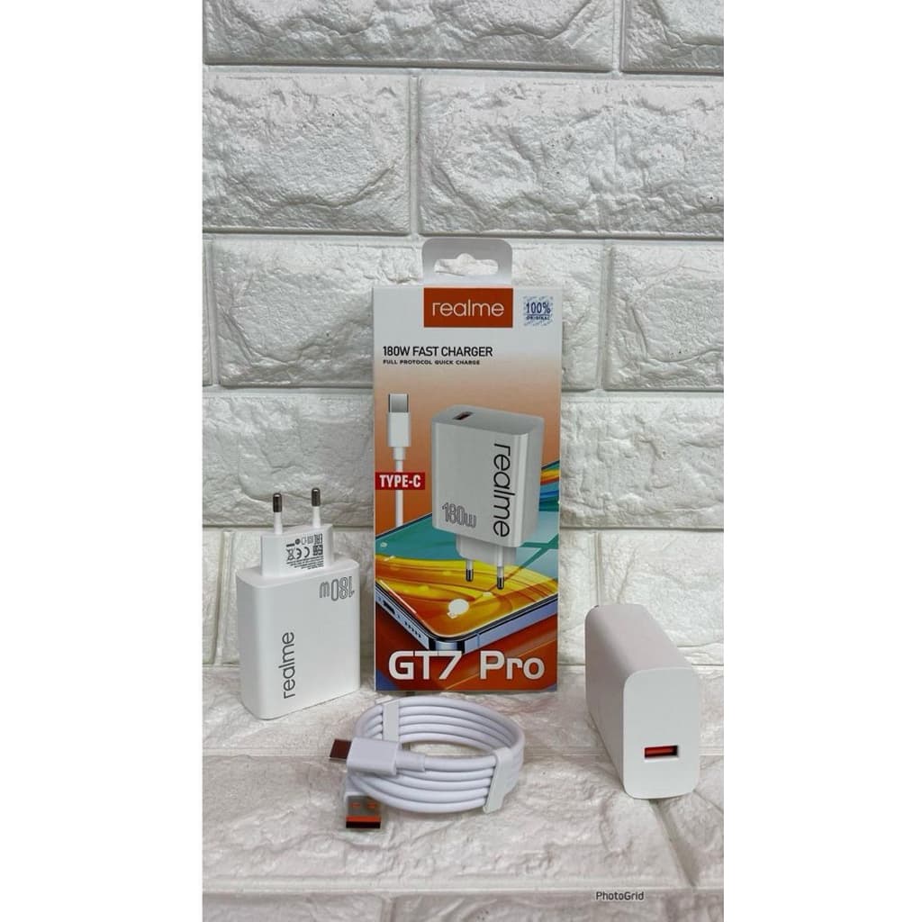 Charger ori 100 Realme GT7 Pro Fast Charging 180W Super Vooc Casan Original