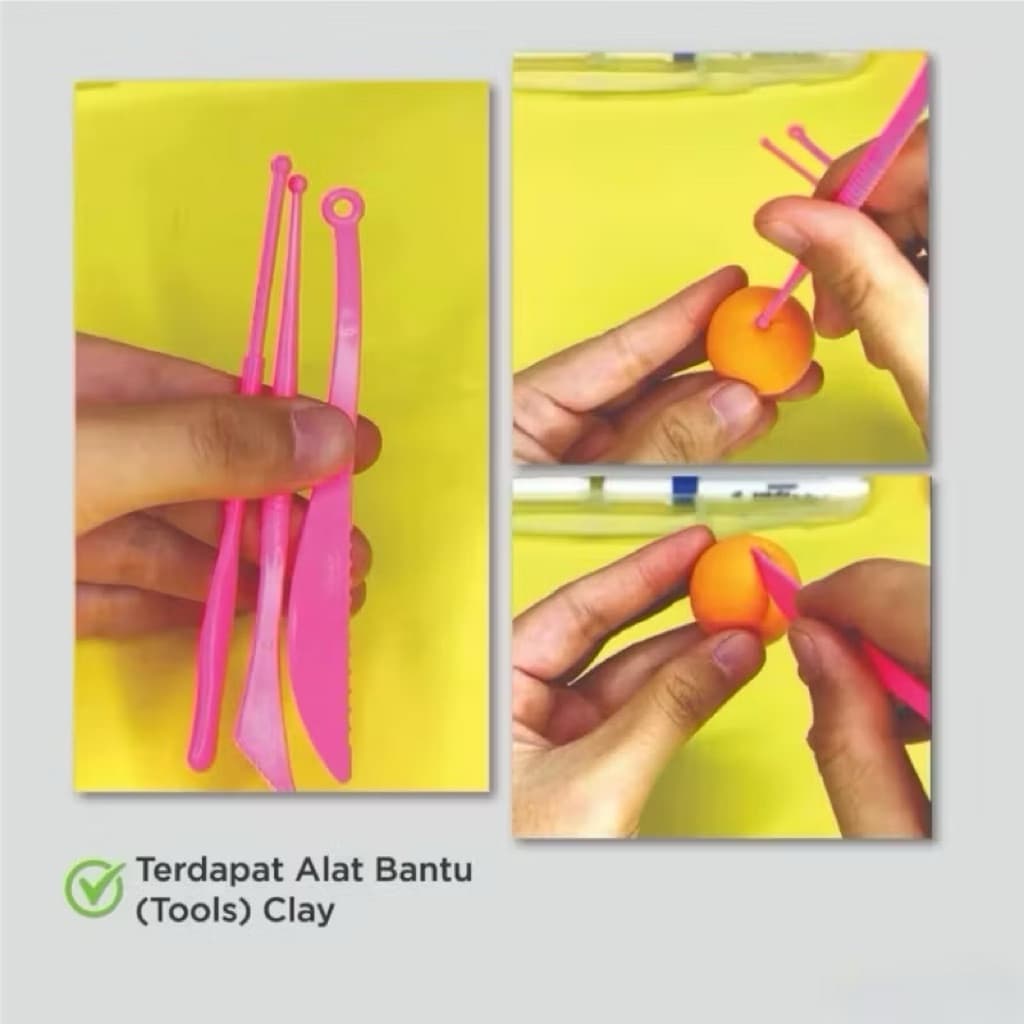(GROSIRAN) Clay Mainan Anak Isi 12 Pcs Clay 12 Warna Clay Polymer Warna Warni Mainan Slime Lilin Platisin