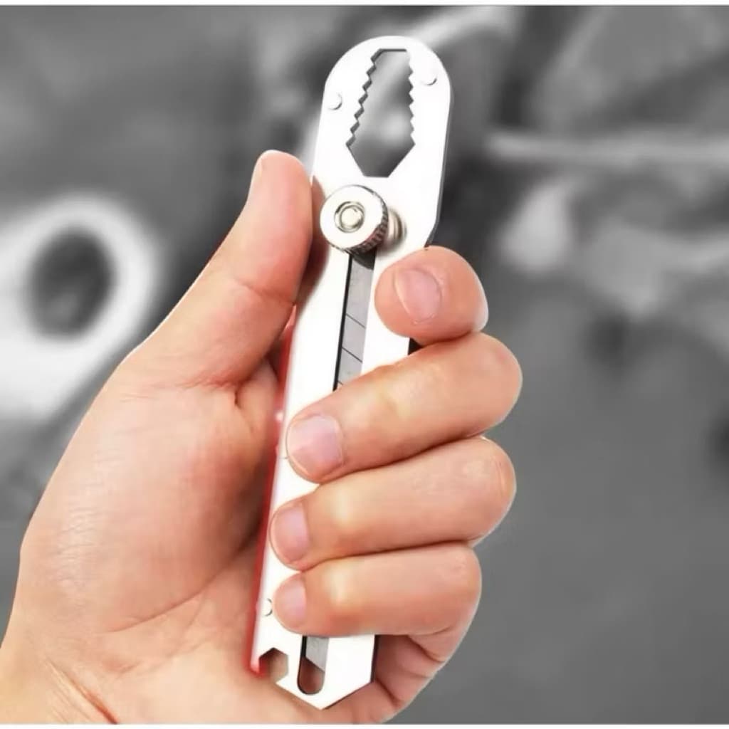 (GROSIRAN) Pisau Cutter Stainless Besi 9in1 Cutter Stainless Pemotong Kertas Tajam Anti Karat