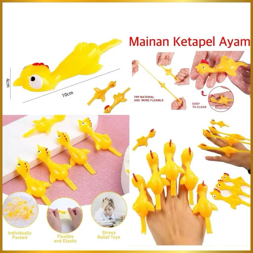 (GROSIRAN) Mainan Ketapel Anak Dino Polos Mainan Tembak Ketapel Dinosaurus Tempel Dinding Lucu Finger Toy Sticky