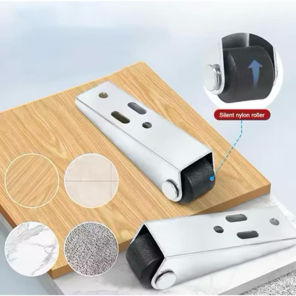 (GROSIRAN) Roda Bawah Pintu Sliding Roda Penopang Penahan Bawah Pintu Geser Universal Serbaguna