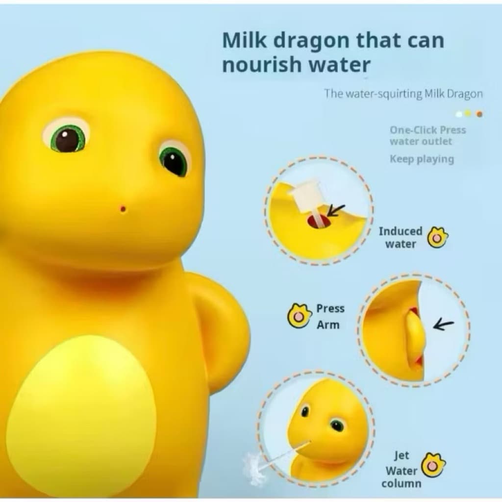 (GROSIRAN) Mainan Nailong Pistol Semprotan Air Dino Kuning Water Gun Mainan Nailong Berenang