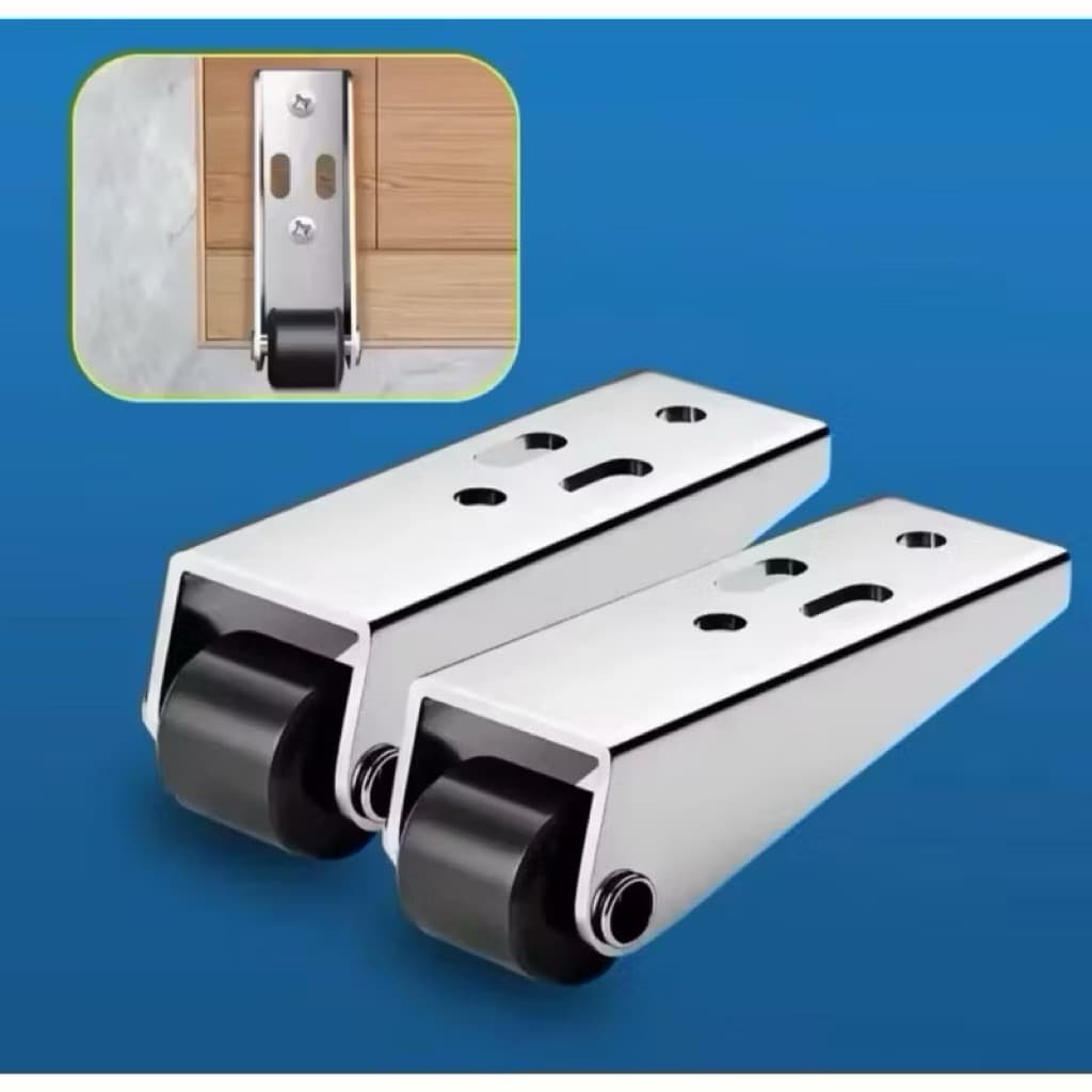 (GROSIRAN) Roda Bawah Pintu Sliding Roda Penopang Penahan Bawah Pintu Geser Universal Serbaguna