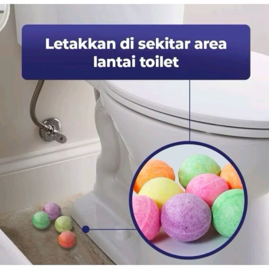 (GROSIRAN 20) Kamper Toilet Ball isi 5 Kapur Warna Warni Anti Ngengat Pengharum Ruangan Kamar Mandi
