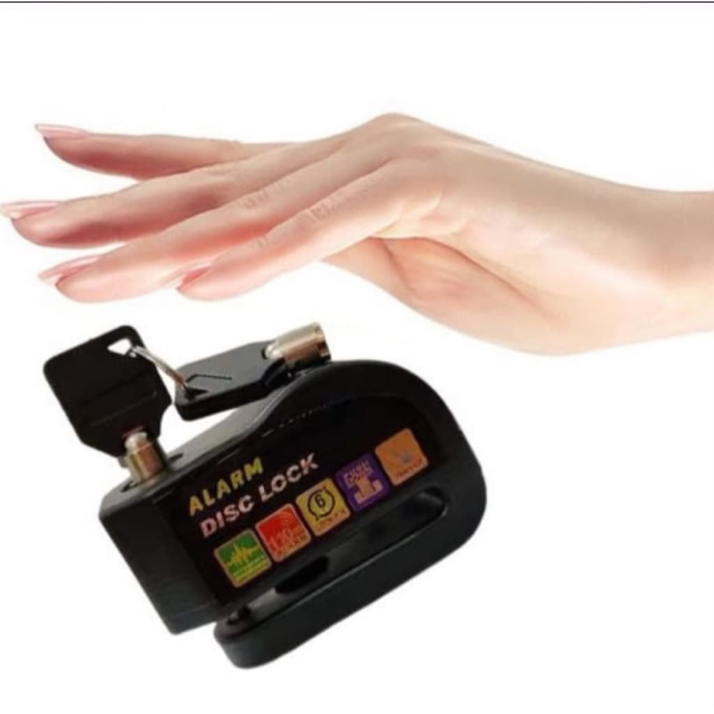 Gembok Alarm Cakram Motor Anti Maling 110dB Waterproof 110 Alarm Disc Lock Free 2 Kunci