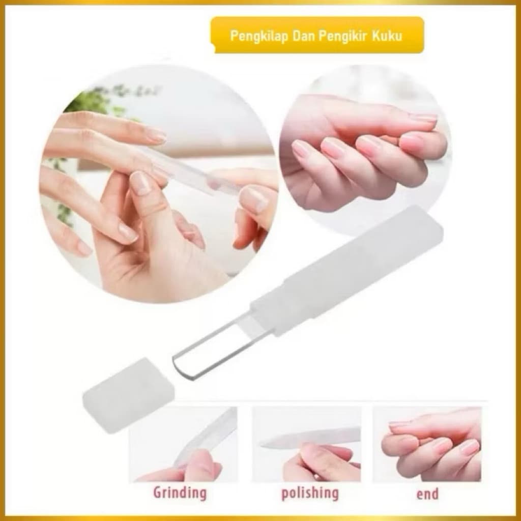 (GROSIRAN) Pengkilap Kuku Nano Glass Alat Pengikir Kuku Nail File Manicure Pedicure