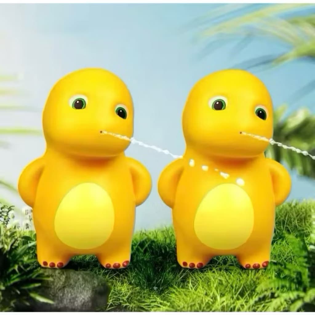 (GROSIRAN) Mainan Nailong Pistol Semprotan Air Dino Kuning Water Gun Mainan Nailong Berenang