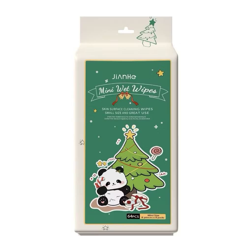 (GROSIRAN) Tisu Basah Mini Anak 8in1 Travel Size 1 Pack Isi 8 Bungkus Tissue Basah Motif Lucu Non Alkohol Portable