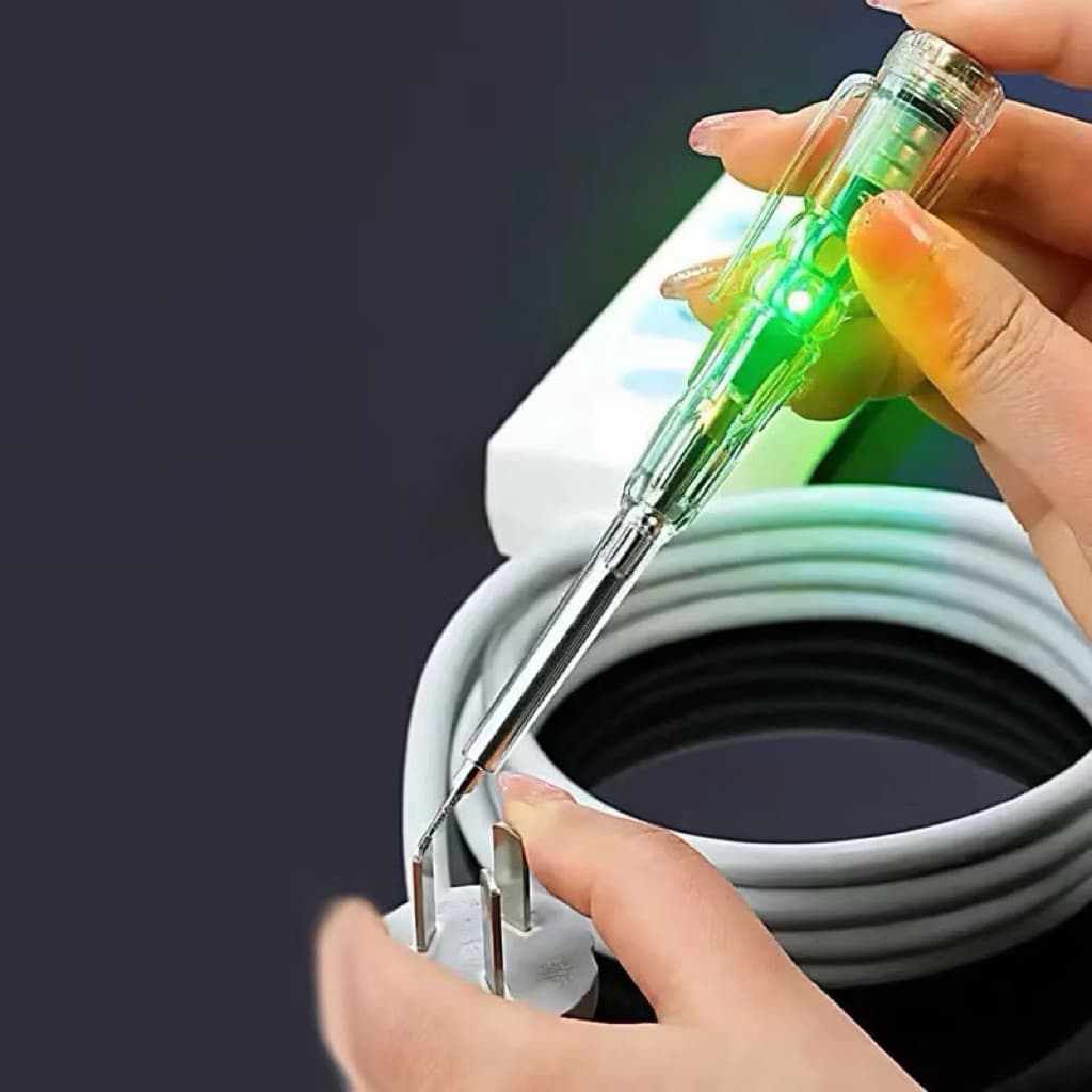 (GROSIRAN) Tespen Dual LED Obeng Tester Listrik With Indicator Test Pen Kabel Listrik