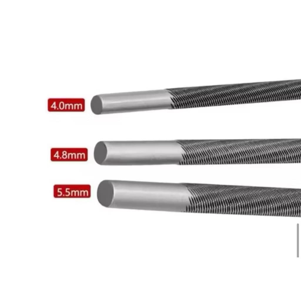 Kikir Gergaji Rantai Bulat Chainsaw 4MM  4.8MM  5.5MM  Alat Kikir Gergaji Besi Steel Serbaguna