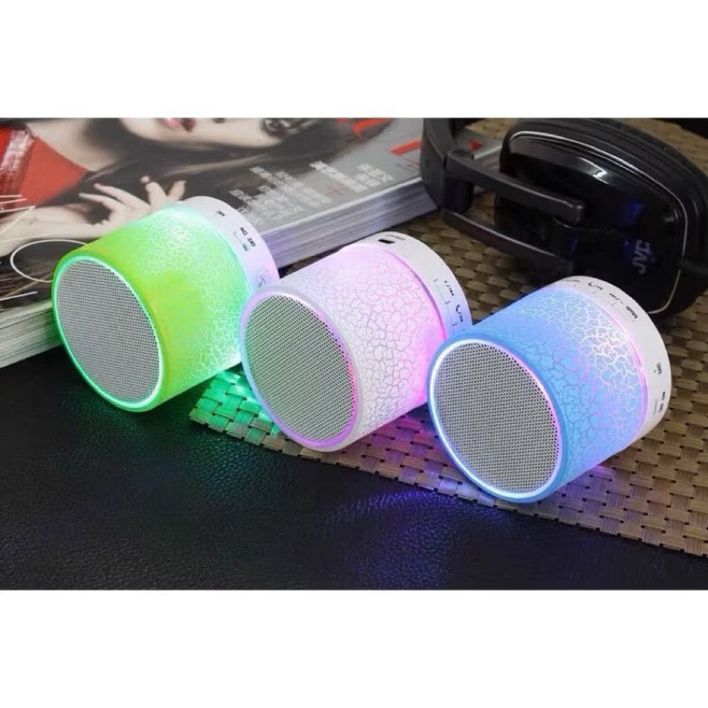 (GROSIRAN) Speaker Bluetooth S10 Mini LED Motif Retak Super Bass Speaker Mini Bluetooth Portable