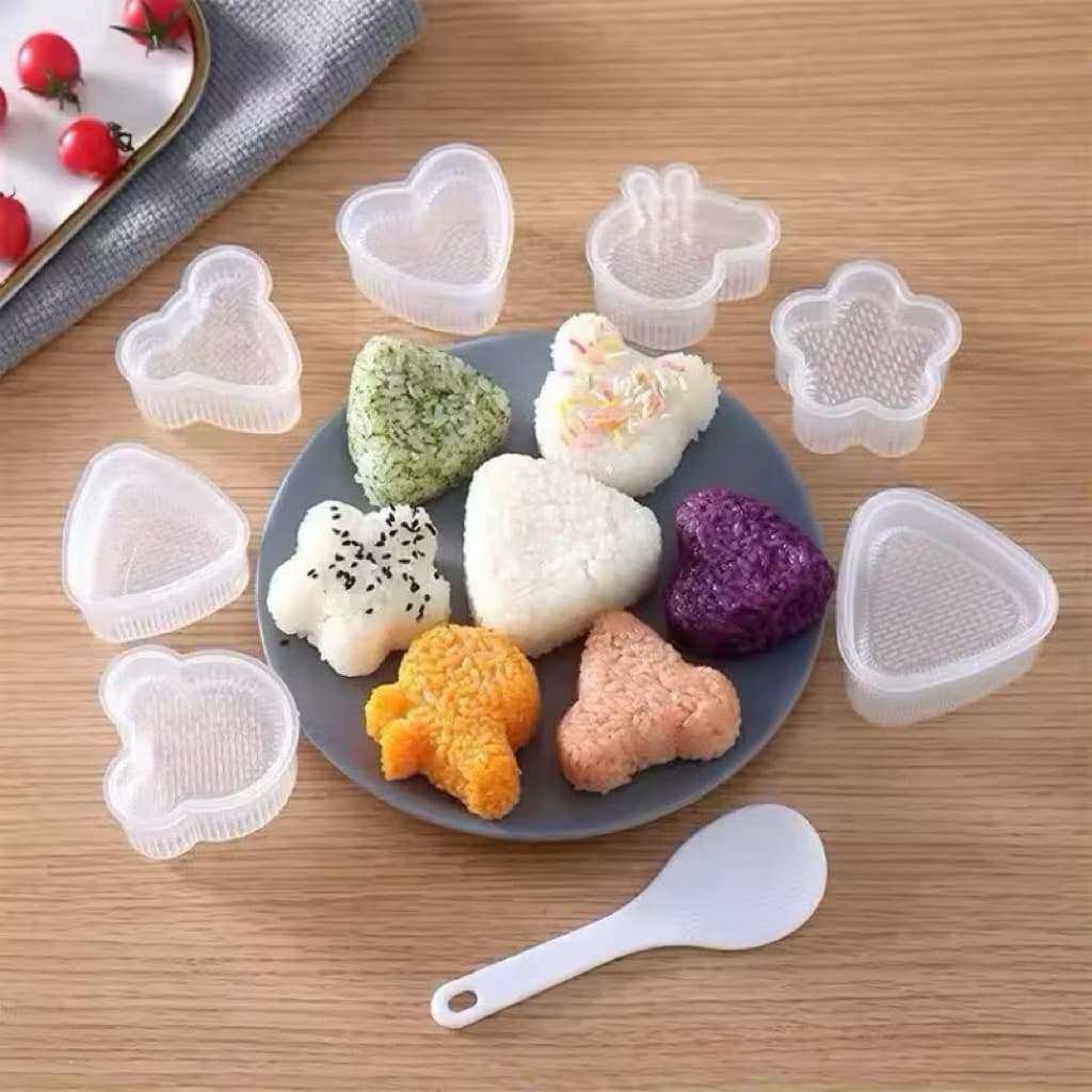 (GROSIRAN) Cetakan Nasi Bento Motif Karakter Lucu Cetakan Nasi Sushi Onigiri Anti Lengket Karakter Lucu