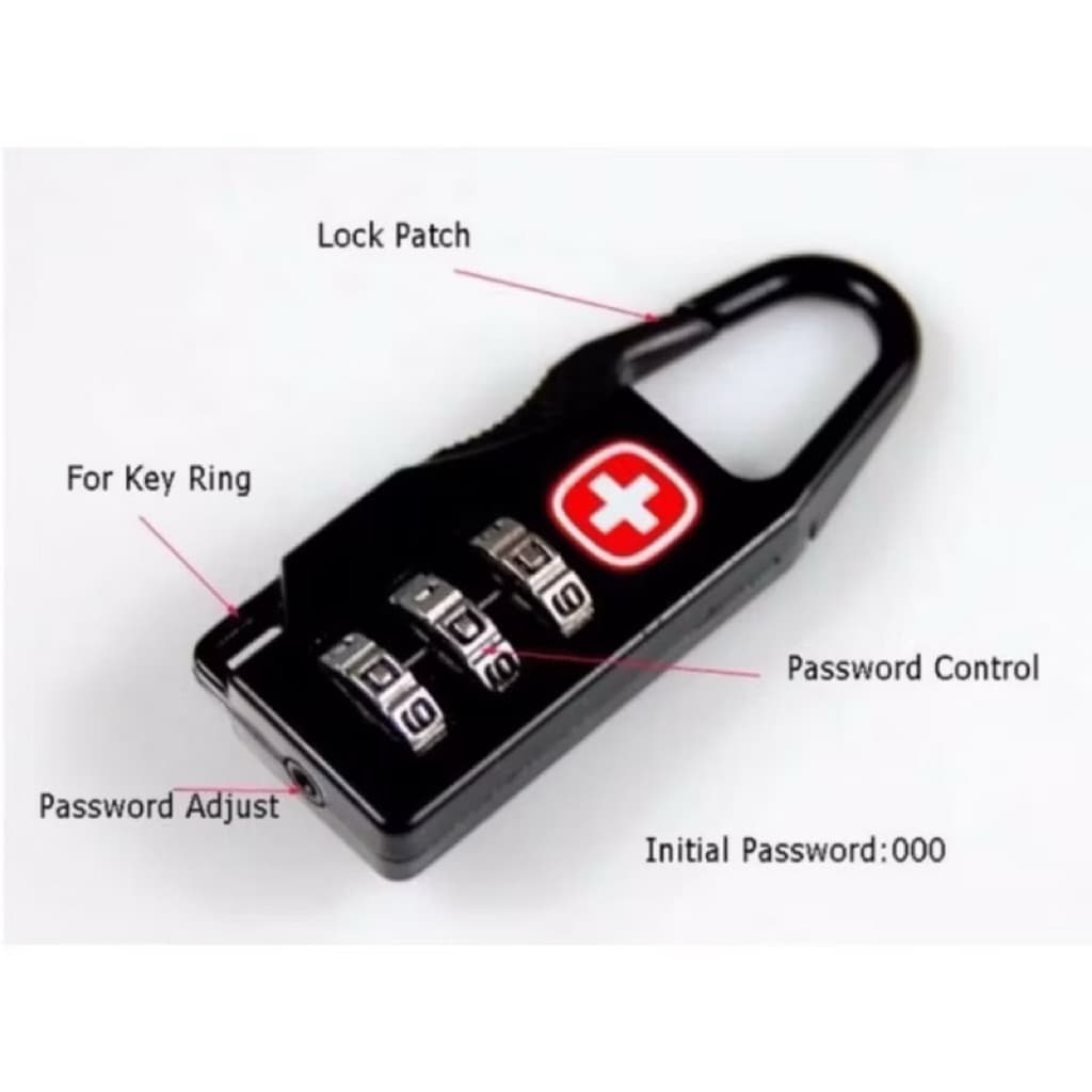 (GROSIRAN) Gembok Tas Koper Anti Maling Mini kode Password Zipper Lock Mini Kunci Tas Ransel