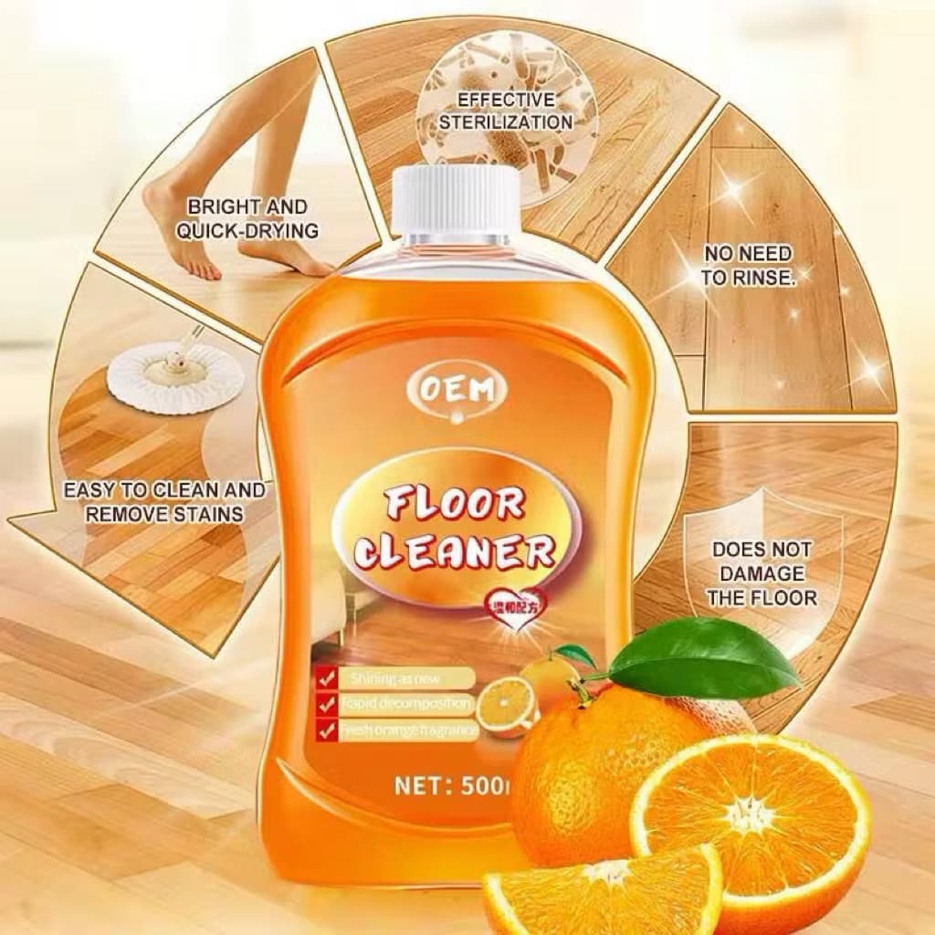 Sabun Pembersih Lantai 500ML Sabun Pel Cair Pembersih Lantai Wangi Orange Segar