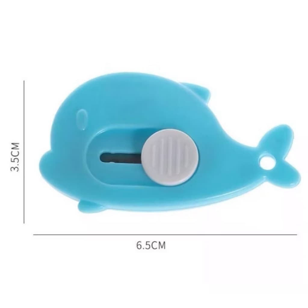 (GROSIRAN) Cutter Mini Motif Dolphin Pisau Kecil Model Dolphin Alat Bantu Buka Paket Serbaguna