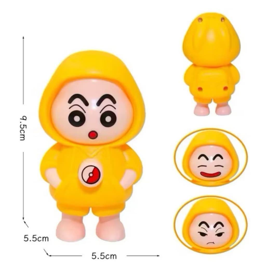 (GROSIRAN) Gantungan Kunci Boneka Shinchan Kuromi Berubah Wajah Keychain Karakter Shinchan Lucu