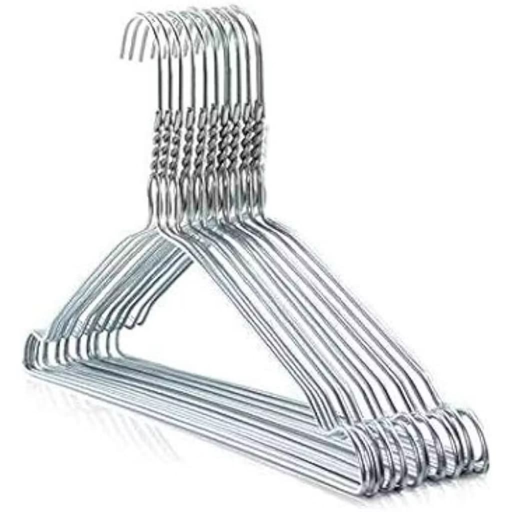Gantungan Baju Stainless Isi 10Pcs Hanger Baju Kawat Stainless Steel