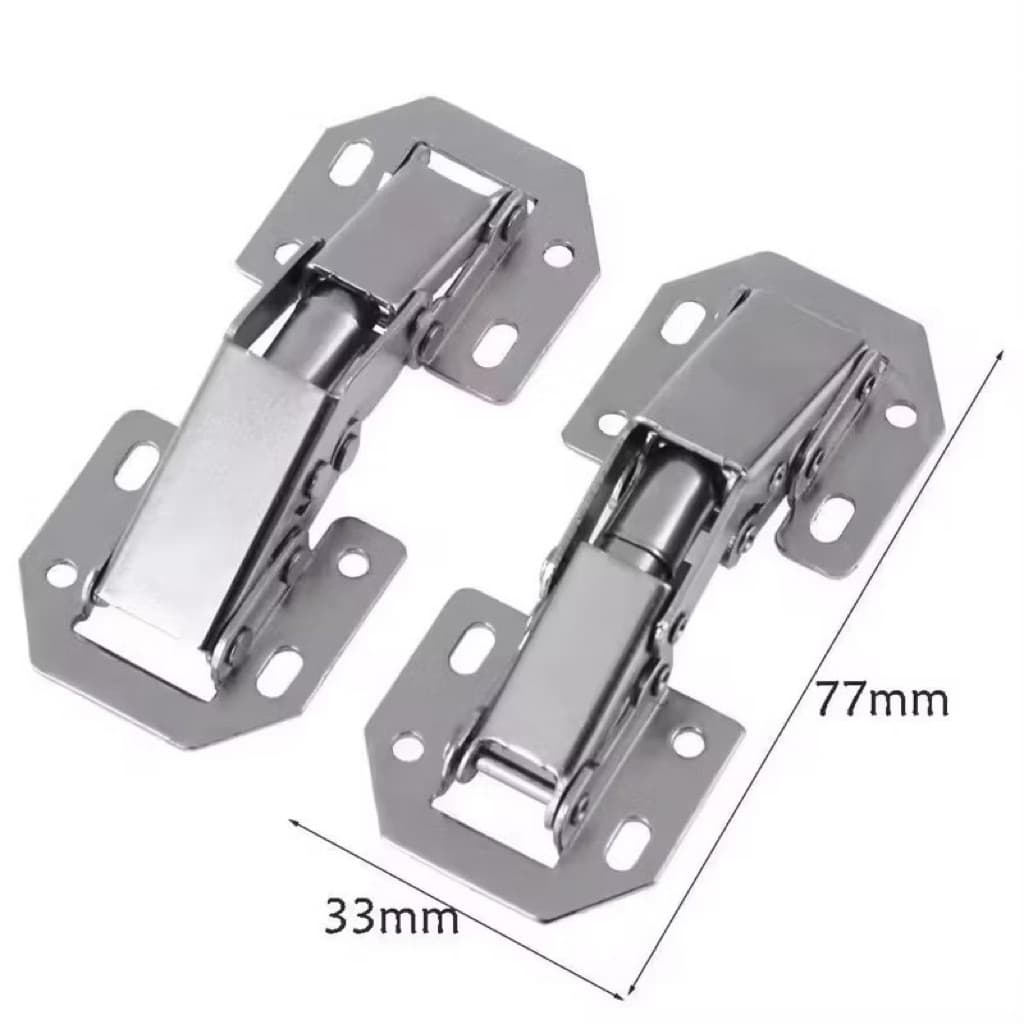 (GROSIRAN) Engsel Sendok Kodok 3inch Stainless Steel 90 Degree Opening Engsel Pintu Tanpa Bobok Serbaguna