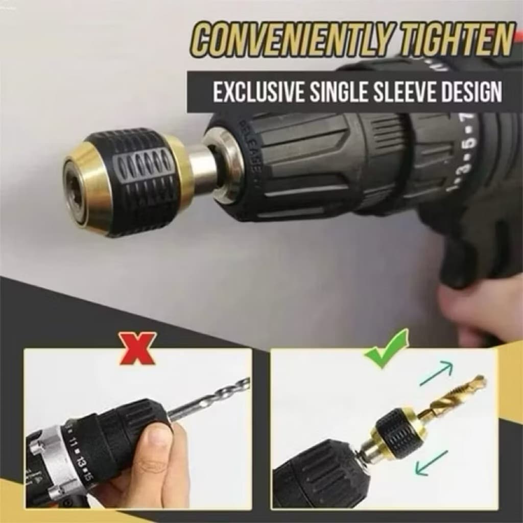 (GROSIRAN) Adaptor Mata Bor Quick Change Chuck Heksagonal Kepala Adaptor Mata Bor Converter