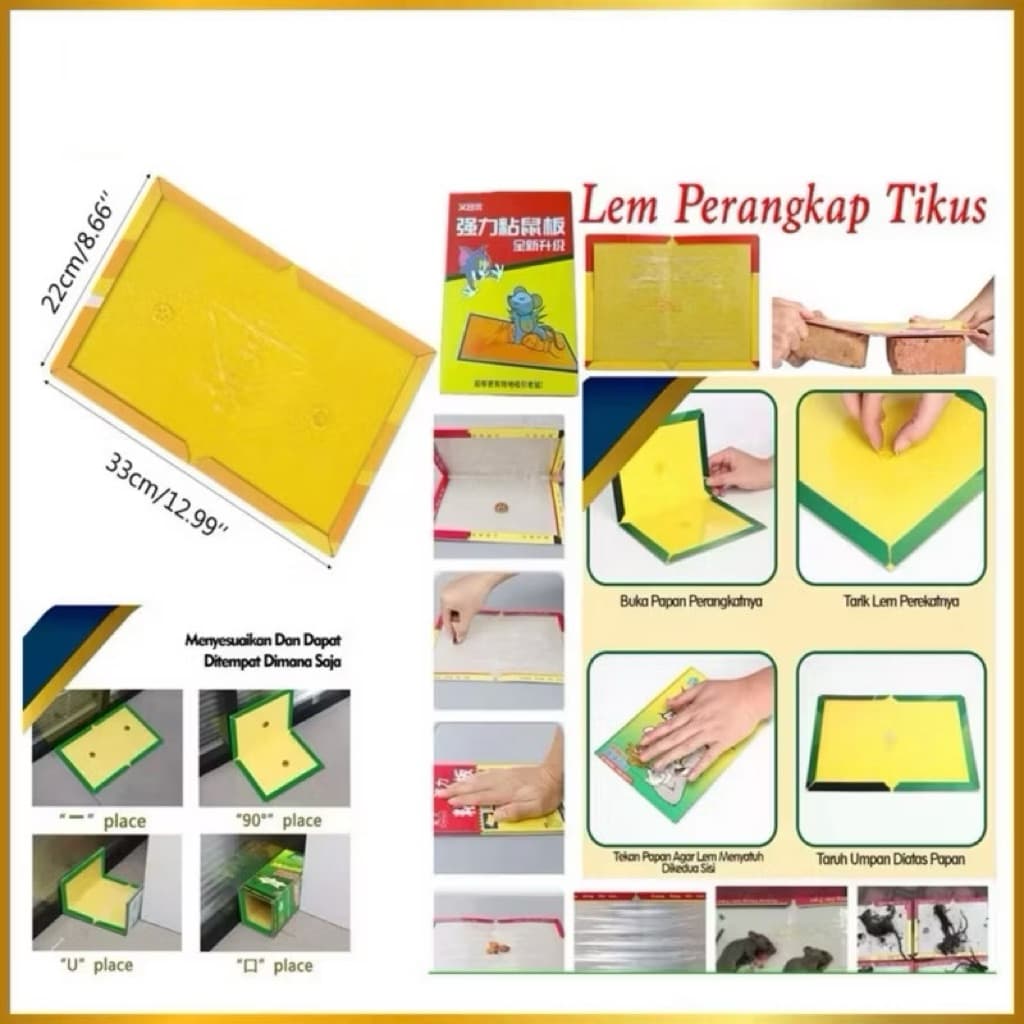 (GROSIRAN) Lem Perangkap Tikus Model Buku Alat Papan Lem Jebakan Tikus Kuat Super Lengket