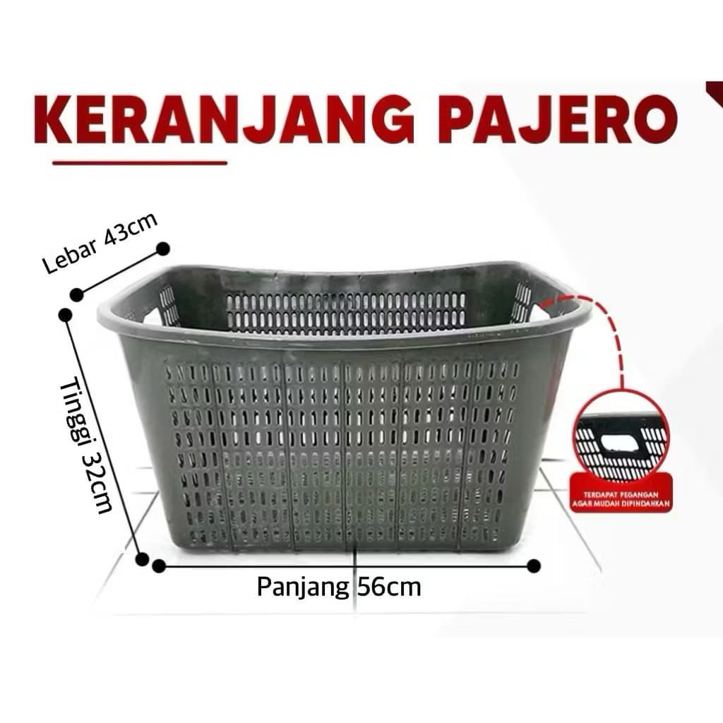 Keranjang Pajero Plastik Keranjang Besar Jumbo Pakaian Anak Laundry Baju Kotor Serbaguna
