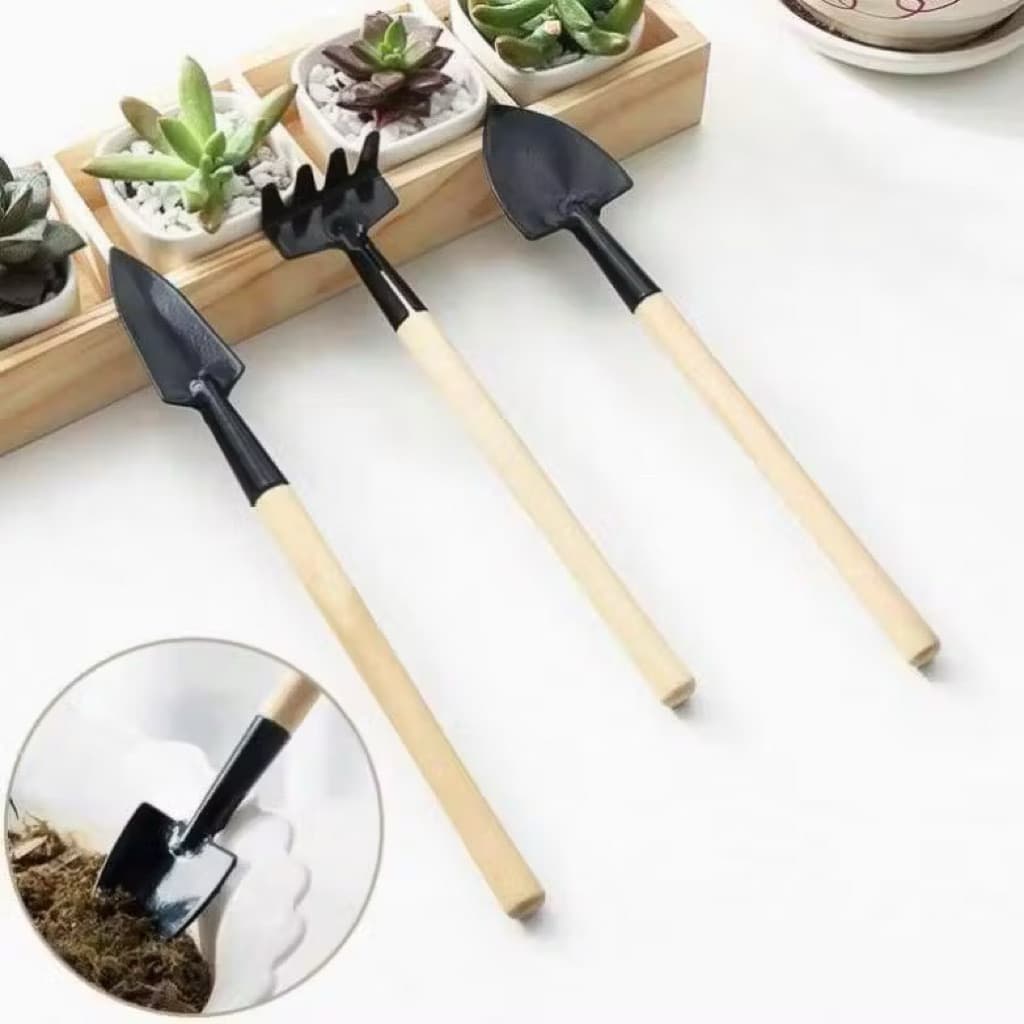Sekop Tanaman Mini 3in1 Alat Berkebun Sekop Set Garpu Cangkul Garden Tools Taman Rumahan