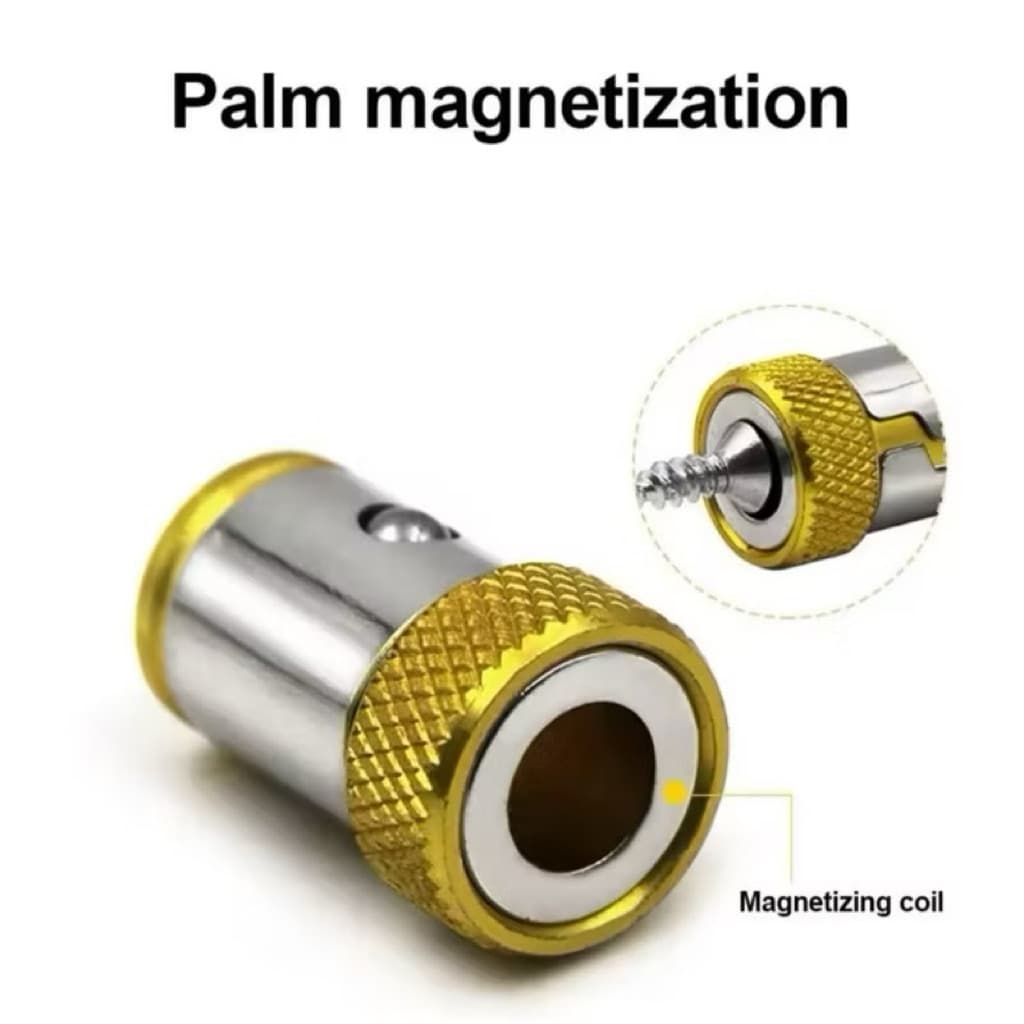 (GROSIRAN) Ring Magnet Kepala Obeng Konektor Adaptor Kepala Obeng Sekrup Magnetic Screw Driver