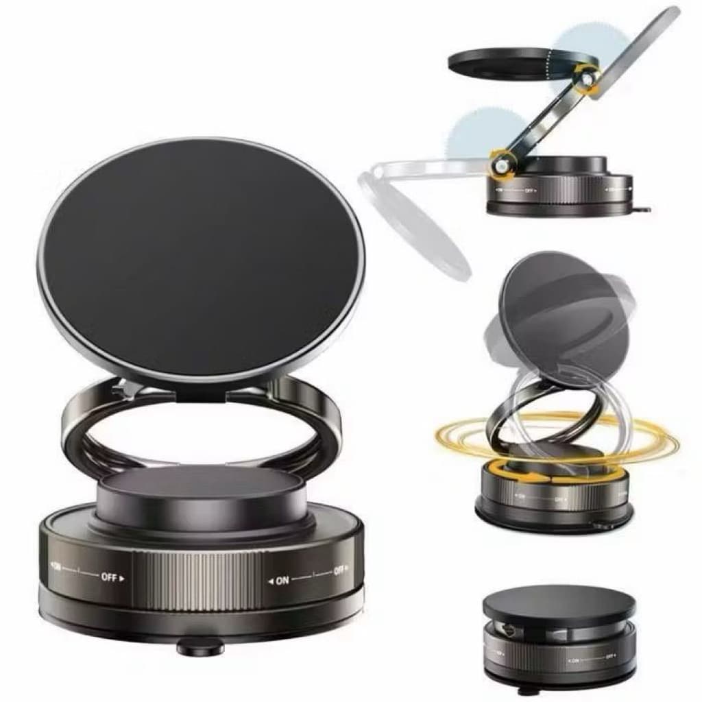 Holder Mobil Hp Magnet CT028 Car Mount Bracket 360 Derajat Vacum Stuction Magnetic Kaca