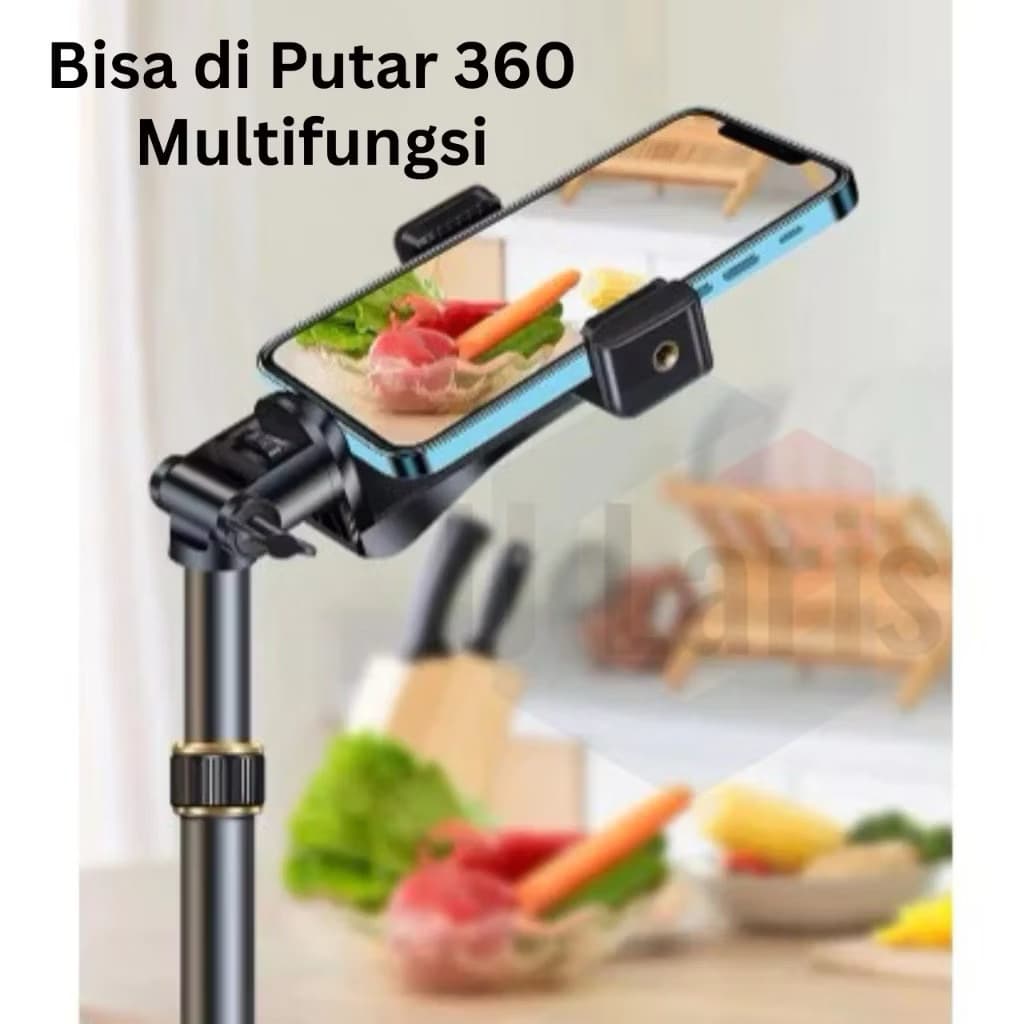 Tripod Premium A1 Pro 210CM Multifungsi 2,1M | Selfie Stick + Tripod HP Kamera | Live Streaming Vlog Tiktok