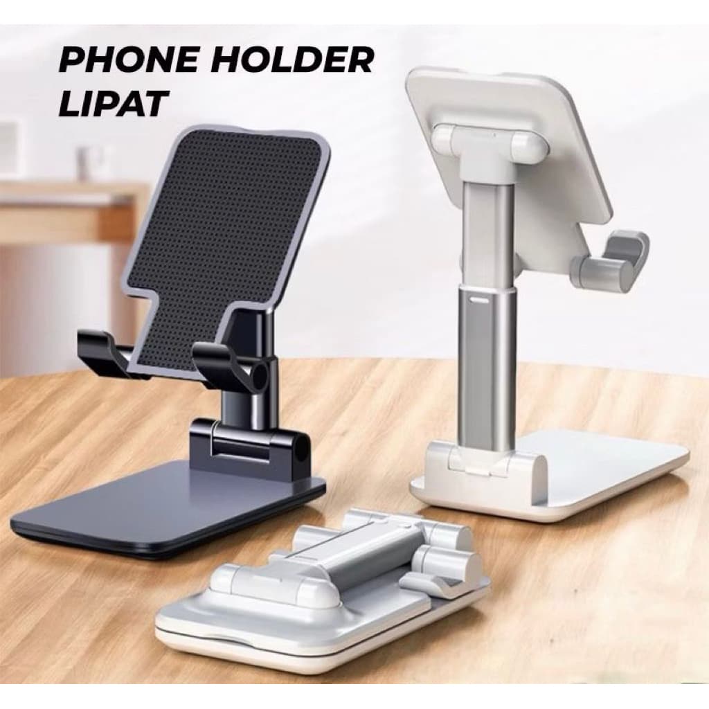 (GROSIRAN) Stand Holder HP Folding HD-23 / Dudukan Ponsel Adjustable Untuk Meja HD23