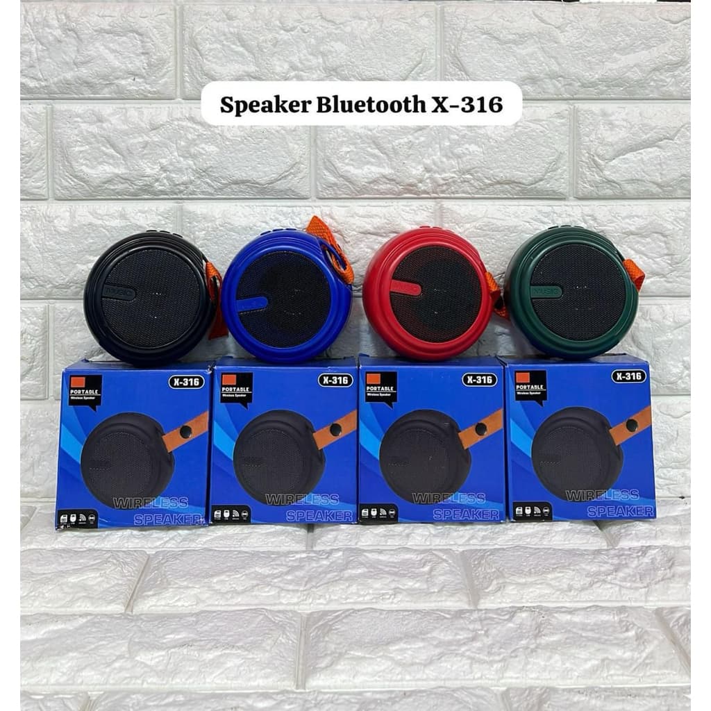 Speaker Bluetooth Wireless Bass X-316 Speker Portable Mini