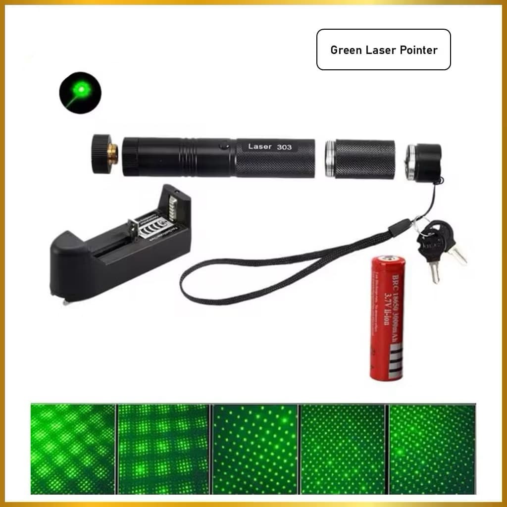 Green Laser Pointer Senter Laser Hijau Penunjuk Jarak Jauh Rechargeable Portable Serbaguna