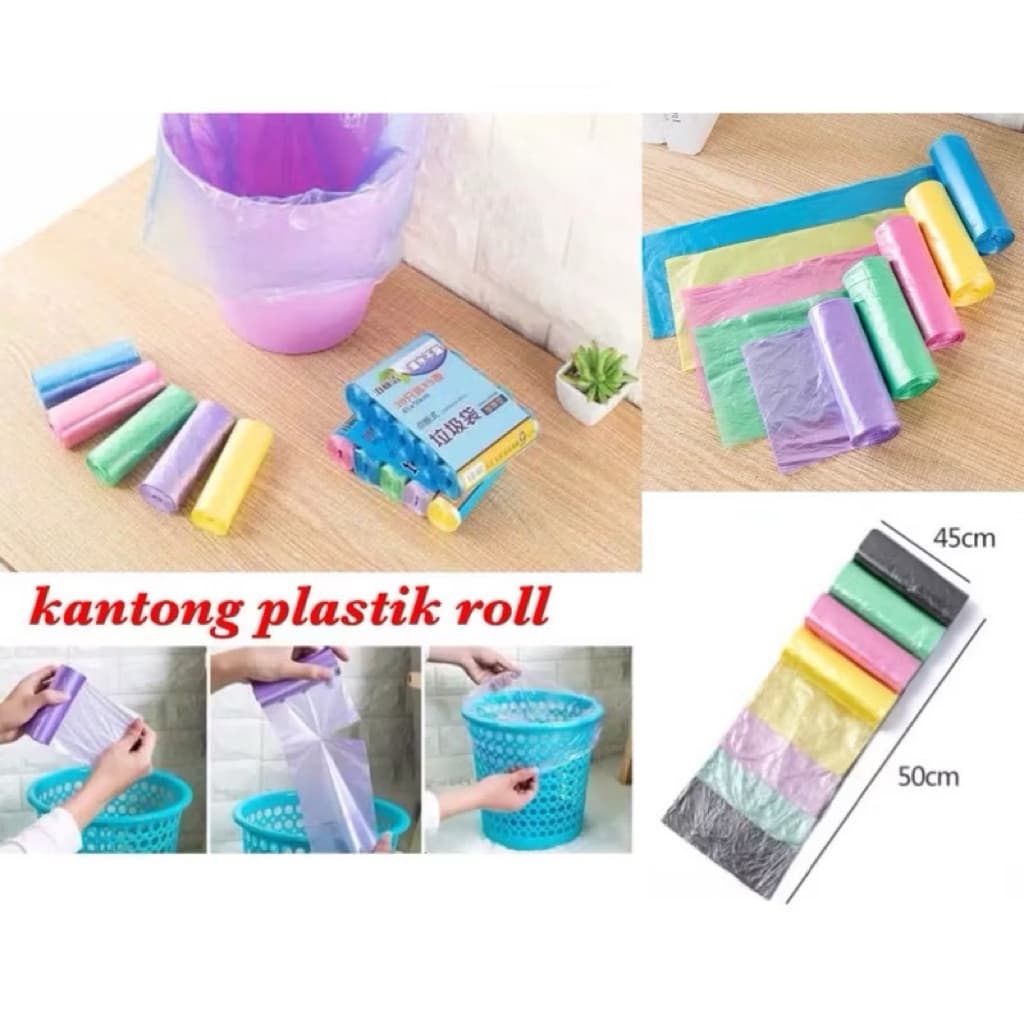 (GROSIRAN) Kantong sampah Gulung 1 Roll isi 15 pcs