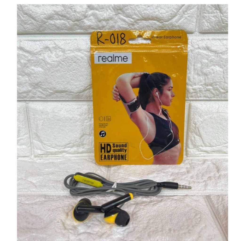 Handsfree Headset Realme + Mic Universal Earphone Superbass
