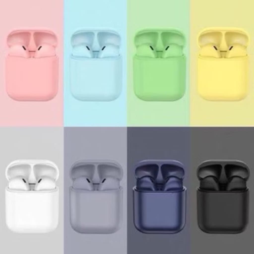 (GROSIRAN) Handsfree TWS Bluetooth i12 Macaron Wireless Headset Earphone Blutut Warna