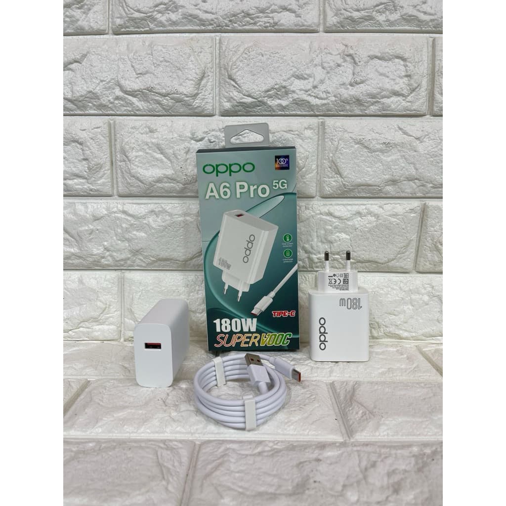 Charger Ori Oppo A6 Pro 5G 180W Fast Charging Vooc Casan isi daya cepat V8 Micro Type C