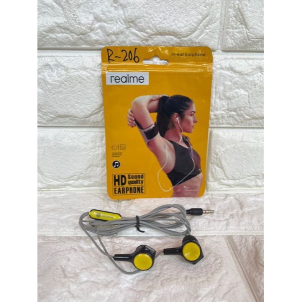 Handsfree Headset Realme + Mic Universal Earphone Superbass