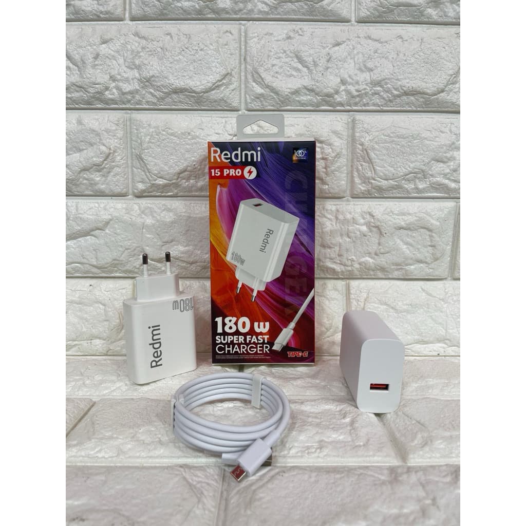 Charger Ori Redmi 15 Pro 180W Fast Charging Casan isi daya cepat V8 Micro Type C