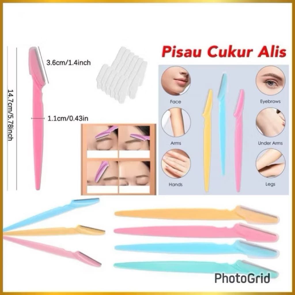 (GROSIRAN) Pisau Cukur Alis Mata Alat Cukur Alis Cambang Eyebrow Razor Blade Serbaguna